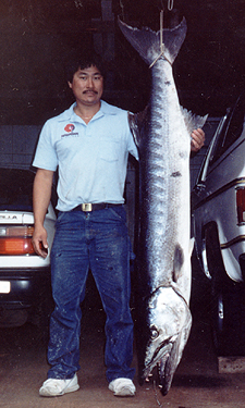 Hawaii State Fish on Dean Bested The Great Barracuda Using A Fenwick Pole 113hlw Penn